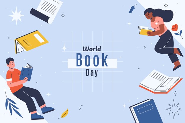 Fondo plano para la celebración del día mundial del libro