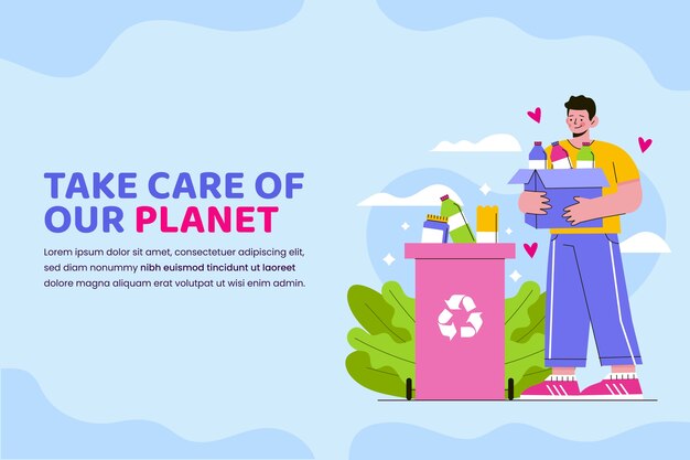 Fondo plano para la celebración del día mundial del medio ambiente