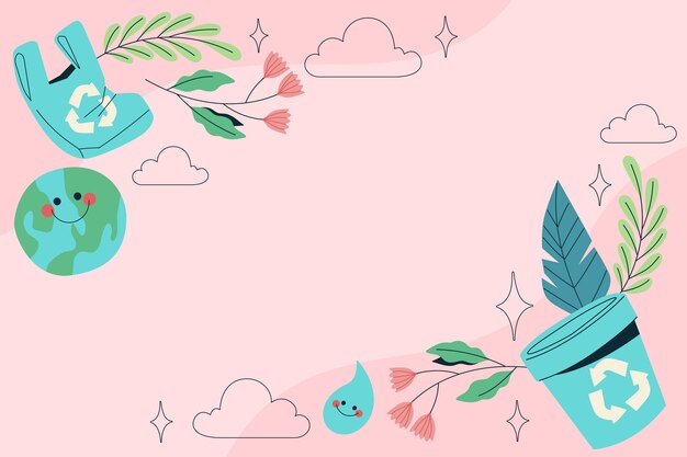 Fondo plano para la celebración del día mundial del medio ambiente
