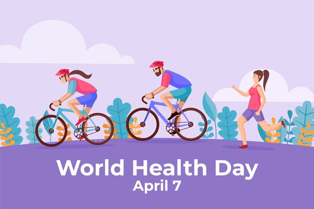 Fondo plano para la celebración del día mundial de la salud