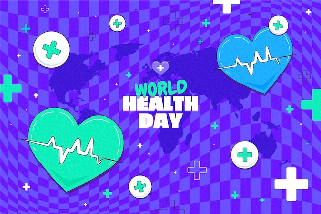 Fondo plano para la celebración del día mundial de la salud