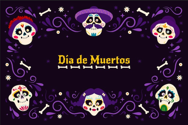 Fondo plano para la celebración del dia de murtos