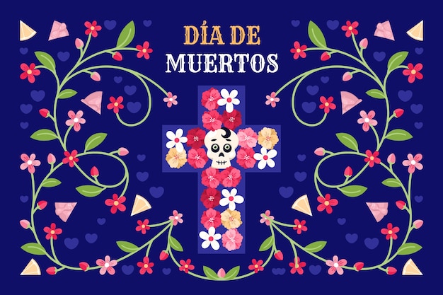 Fondo plano para la celebración del dia de murtos