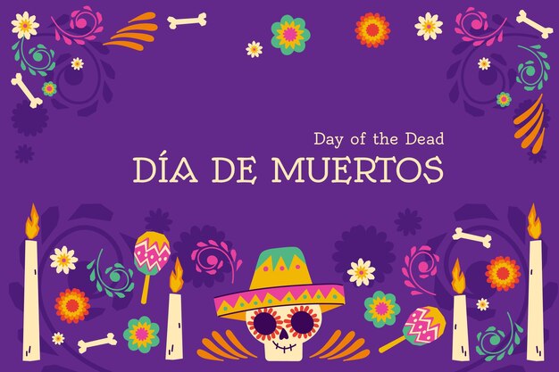 Fondo plano para la celebración del dia de murtos
