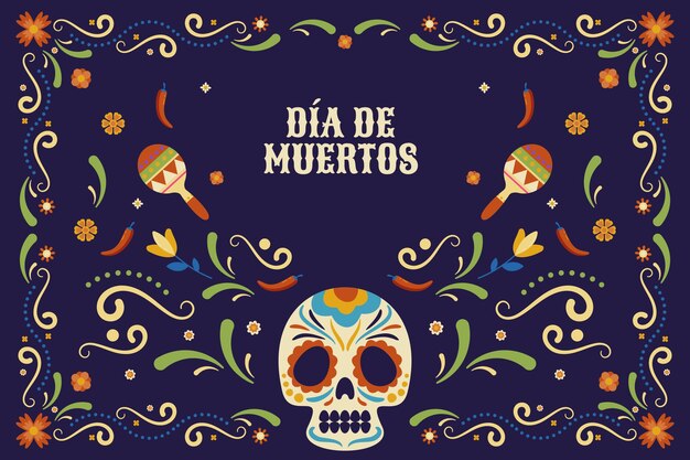 Fondo plano para la celebración del dia de murtos
