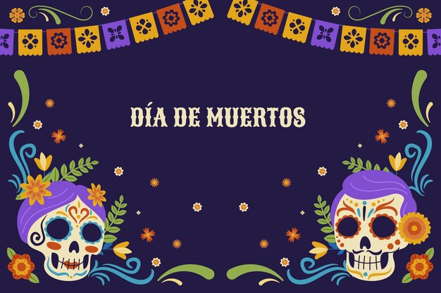 Fondo plano para la celebración del dia de murtos