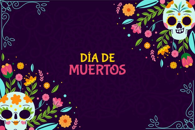Fondo plano para la celebración del dia de murtos