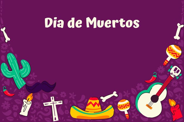 Fondo plano para la celebración del dia de murtos