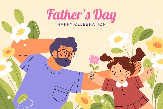 Fondo plano para la celebración del día del padre