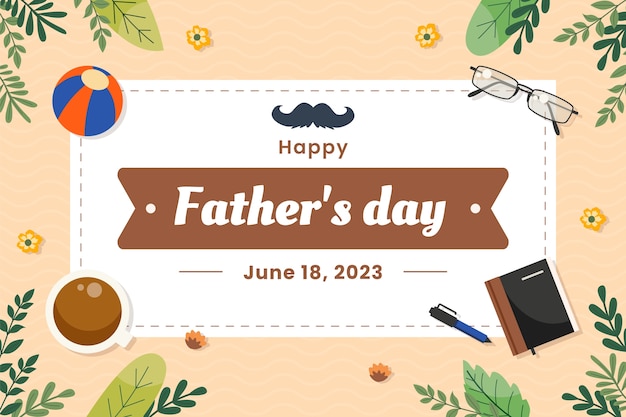 Vector gratuito fondo plano para la celebración del día del padre