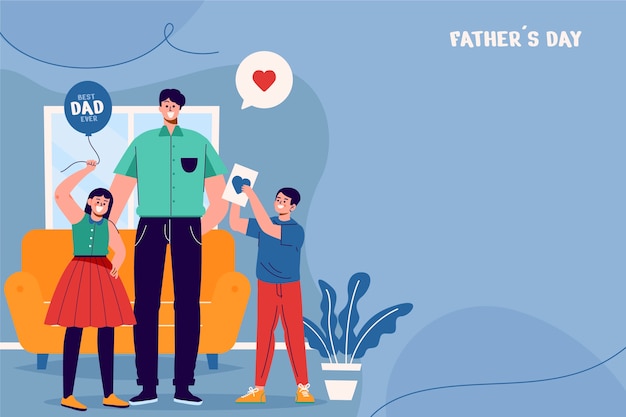 Fondo plano para la celebración del día del padre