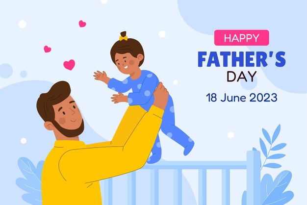 Fondo plano para la celebración del día del padre