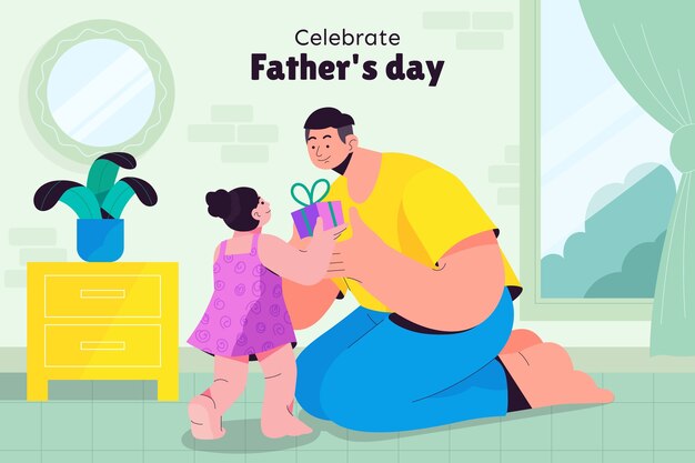 Fondo plano para la celebración del día del padre