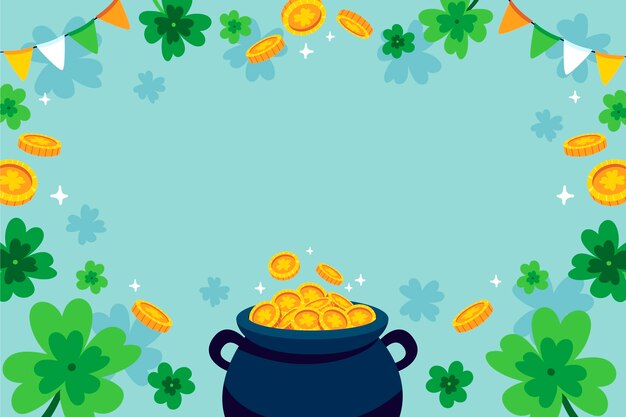 El fondo plano para la celebración del día de San Patricio.