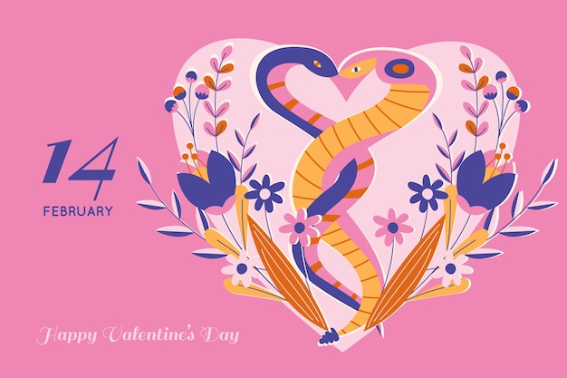 Vector gratuito fondo plano de celebración del día de san valentín