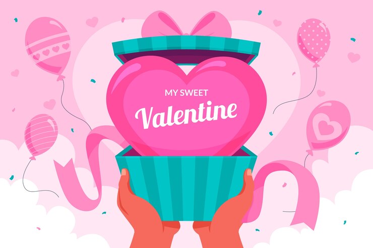 Vector gratuito fondo plano de celebración del día de san valentín