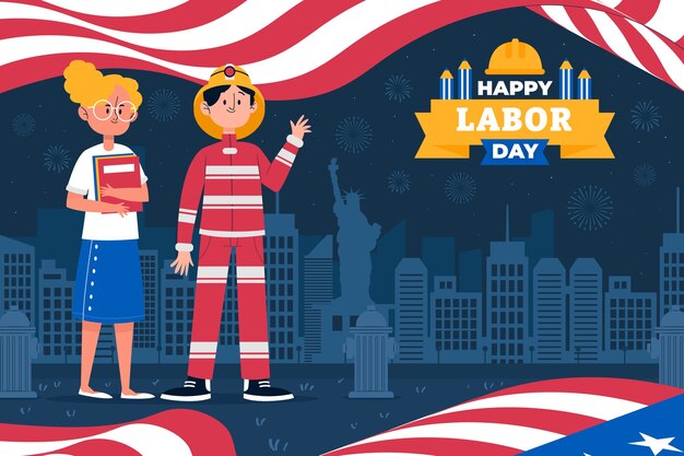 Fondo plano para la celebración del día del trabajo