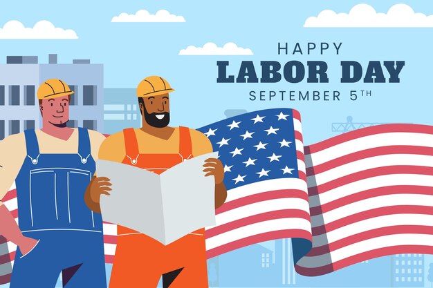 Fondo plano para la celebración del día del trabajo