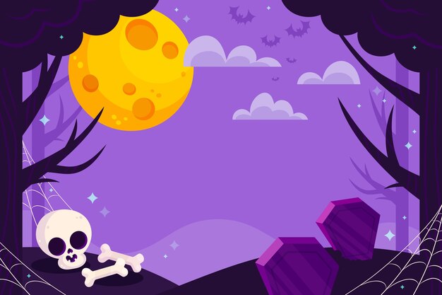 Vector gratuito fondo plano para la celebración de halloween