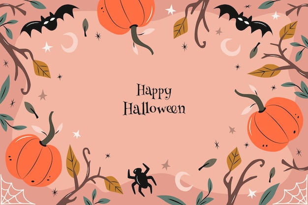 Fondo plano para la celebración de halloween