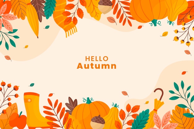 Fondo plano de celebración de otoño