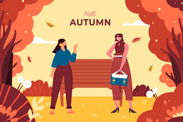 Fondo plano de celebración de otoño
