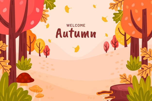 Fondo plano de celebración de otoño