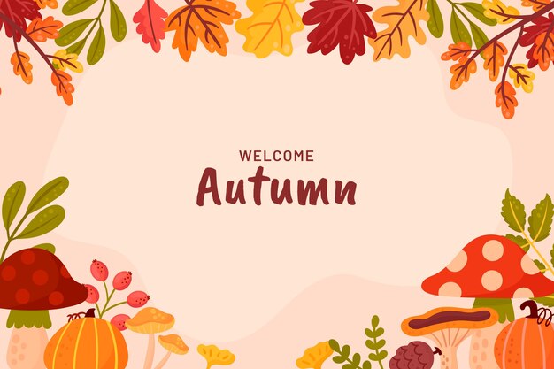 Fondo plano de celebración de otoño