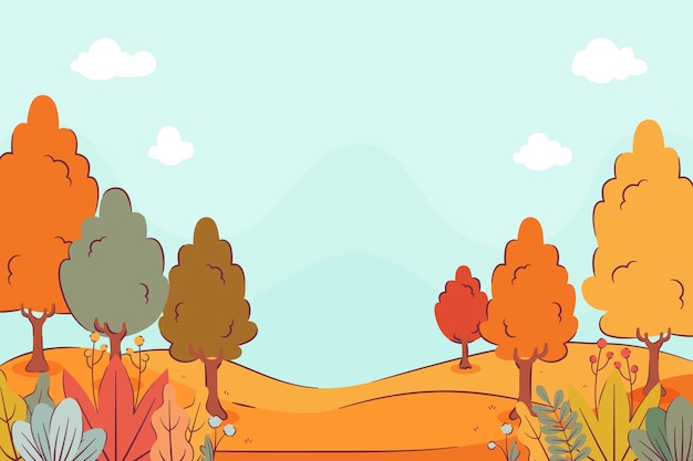 Vector gratuito fondo plano de celebración de otoño