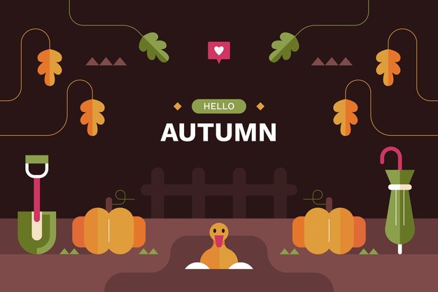 Fondo plano de celebración de otoño