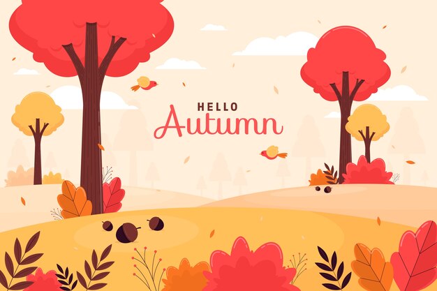 Fondo plano de celebración de otoño