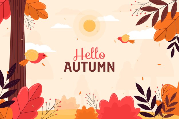 Fondo plano de celebración de otoño