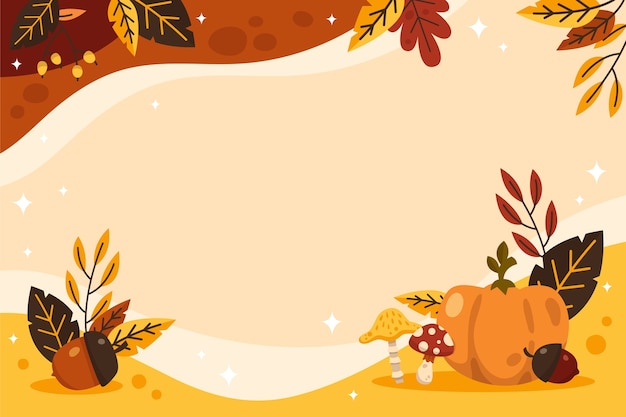 Fondo plano para celebración de otoño