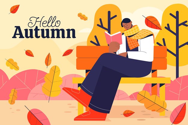 Fondo plano para celebración de otoño