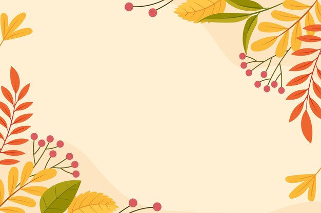 Fondo plano para celebración de otoño