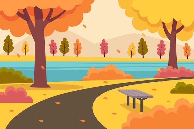 Fondo plano para celebración de otoño