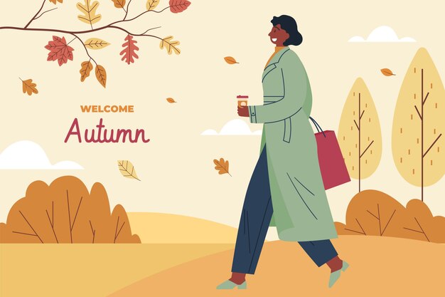 Fondo plano para la celebración del otoño