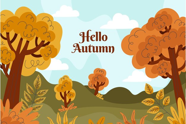 Fondo plano para celebración de otoño