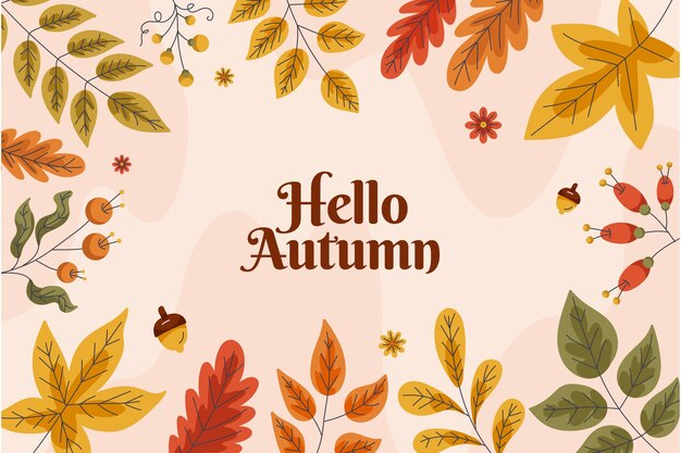 Fondo plano para celebración de otoño