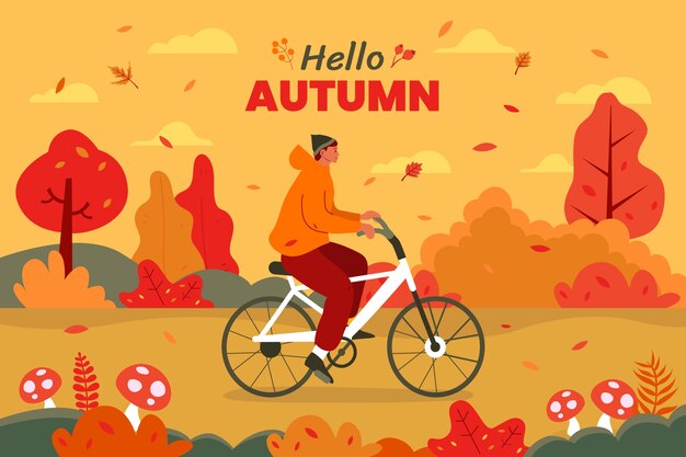 Fondo plano para celebración de otoño