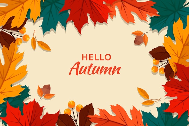 Fondo plano para celebración de otoño