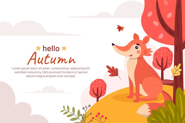 Vector gratuito fondo plano para celebración de otoño