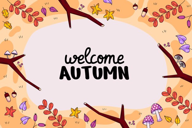 Fondo plano para celebración de otoño