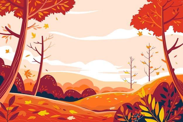 Fondo plano para celebración de otoño