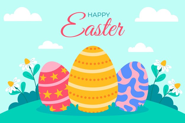 Fondo plano para celebración de pascua