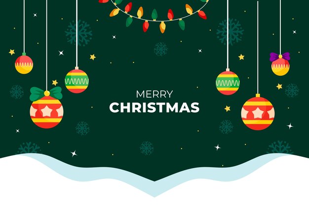 Fondo plano de celebración de temporada de navidad