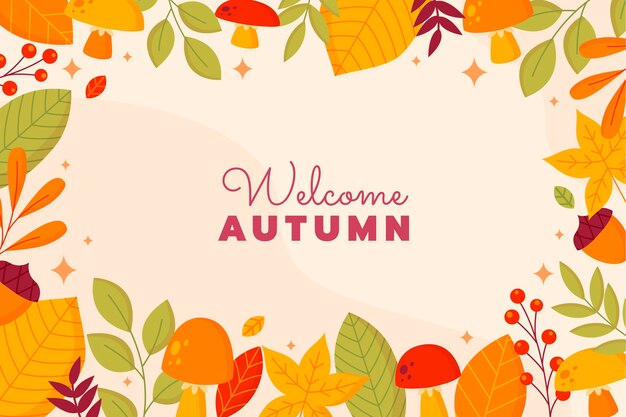 Fondo plano para la celebración de la temporada de otoño