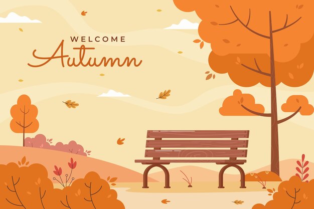 Fondo plano para la celebración de la temporada de otoño