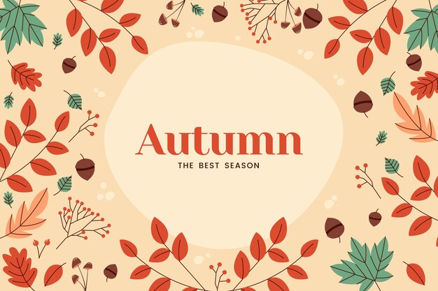 Fondo plano para la celebración de la temporada de otoño