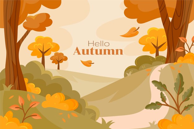 Fondo plano para la celebración de la temporada de otoño